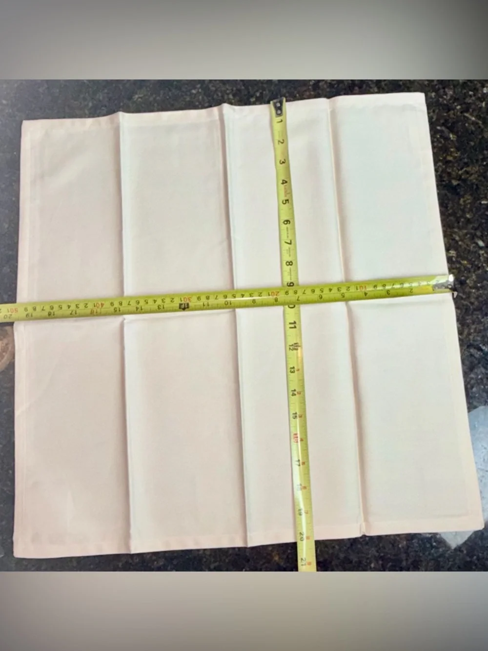 Williams Sonoma Hotel Dinner Napkins set 4 Ivory 20”x20 Cloth Cotton Dining NEW